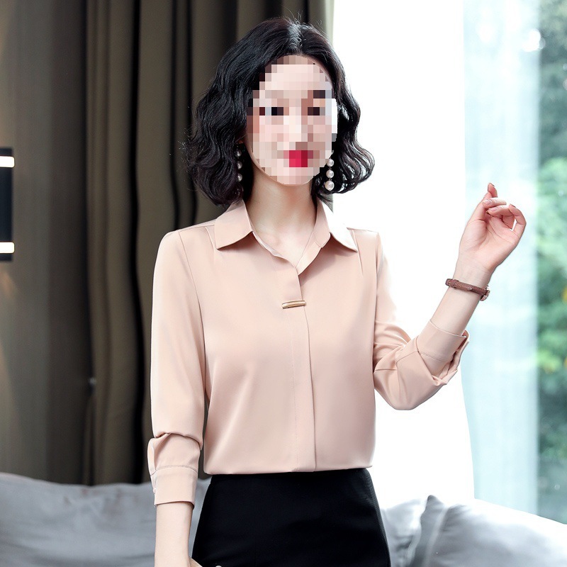 红色上衣女长袖洋气2025年新款春秋品牌大牌高端贵夫人真丝衬衫夏|undefined