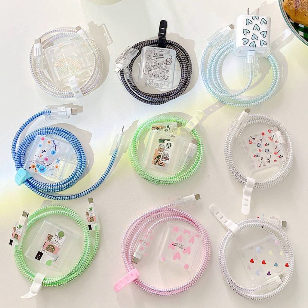 4g Weight Cartoon, Love Pattern Casual, Cute Style Apple 20w Charger Protective Cover For Iphone14/13 Data Cable Head Bite Cable Implement Ipad2020 Spot 1