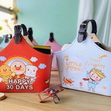 宝宝宴伴手礼诞生礼满月回礼百天周岁礼盒喜糖盒生日手提箱包包