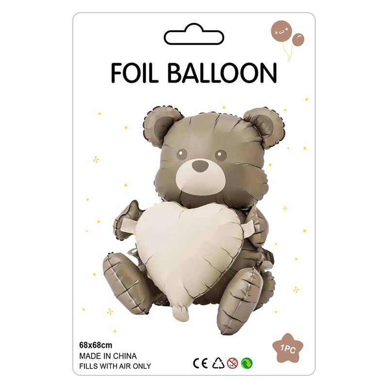 既製品個別包装アルミフィルム風船動物ジャングル動物パーティー漫画風船卸売|undefined