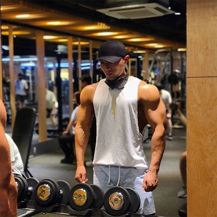 Ärmelloses, übergroßes Sport-Tanktop für Herren im Sommer und Jugend, trendige Herrenmarke, große, geteilte Ärmel_voghion.com