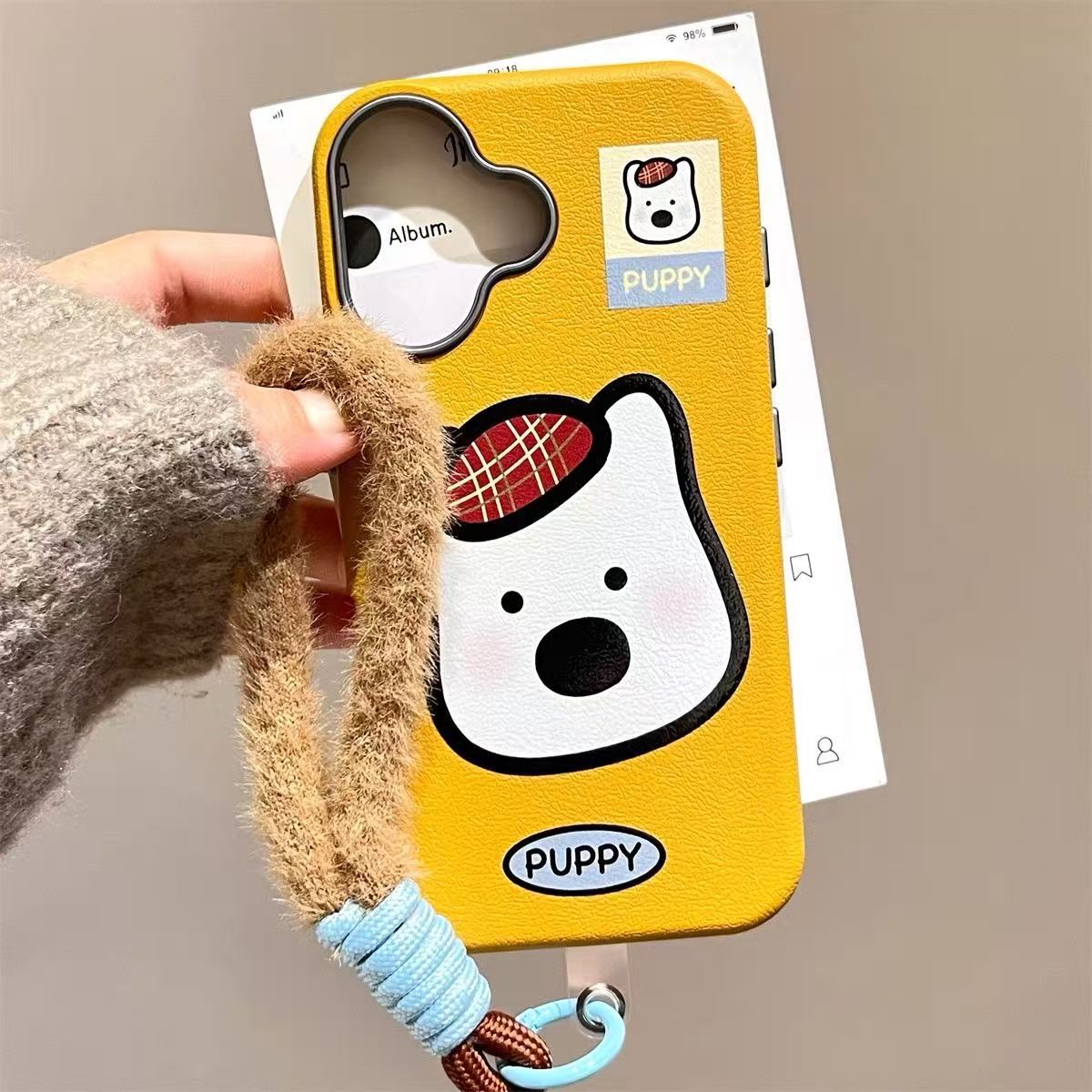 Ins dibujos animados japoneses y coreanos West Highland para Apple 15/16 nueva funda para teléfono móvil 14promax chica 15/16pro