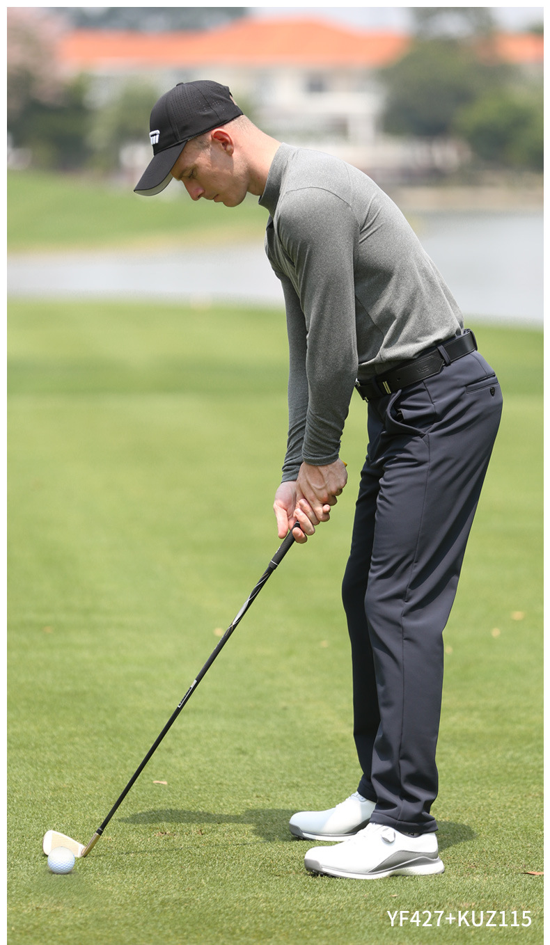 Áo thun dài tay golf nam PGM giữ ấm nhung mài mùa thu đông — YF427-Đen, YF427-Hoa màu xám, YF427-màu trắng, YF427-Màu xanh quân đội chi tiết 10