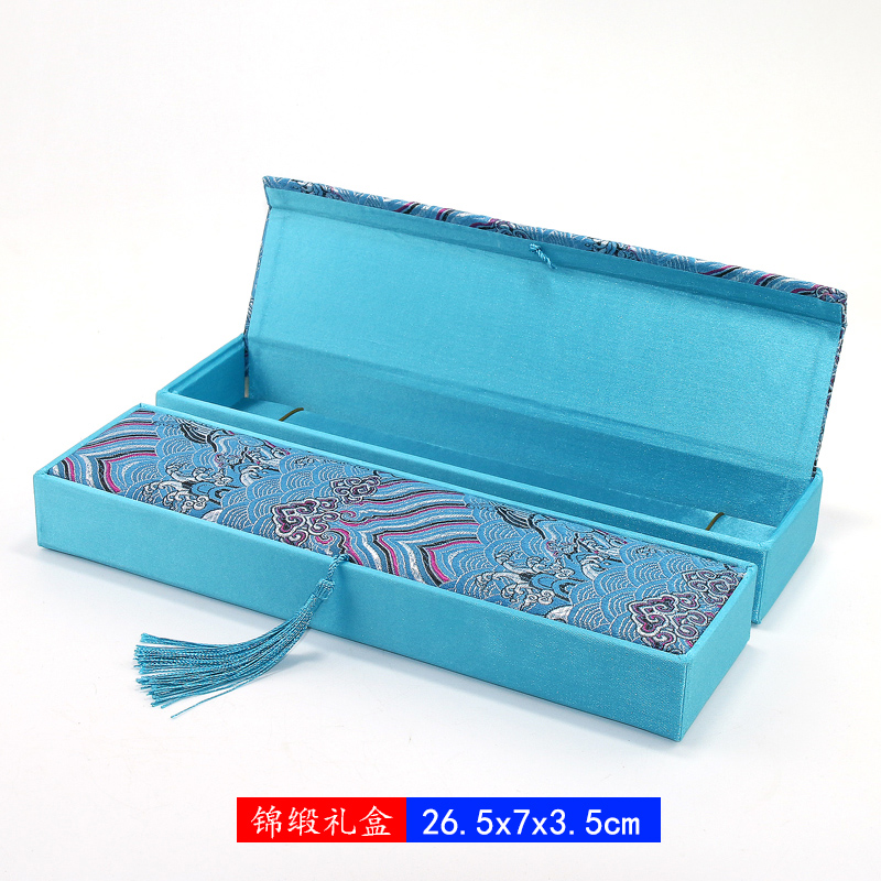 Caja de regalo vacía caja cuadrada rectangular antigua china juegos de joyería collar bolsa caja de embalaje ventilador