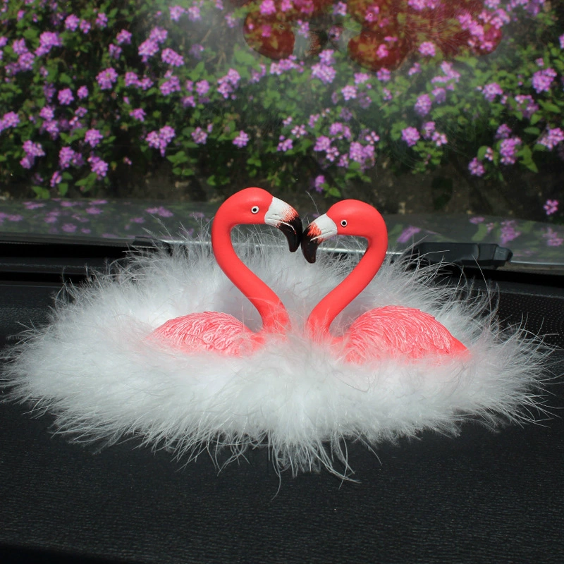 Автомобильные украшения мужские и женские автомобильные принадлежности оптовые производители креативные милые Автомобильные украшения с изображением фламинго