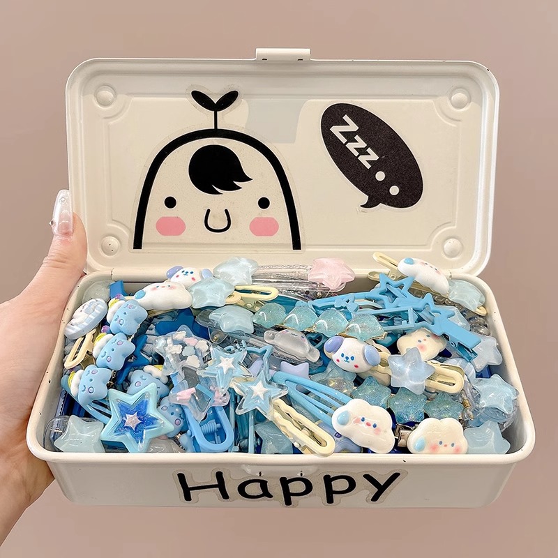 Dopamina color amor estrellas clips para el cabello niños lindos clips para el cabello lateral pestañas clips para la frente de las niñas