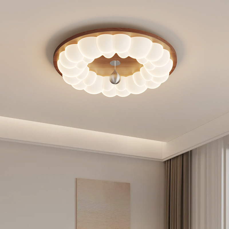 [Seleccionado] Estilo crema medieval francés, estilo retro wabi-ji, color nogal, dormitorio principal, burbuja, luz de techo de habitación