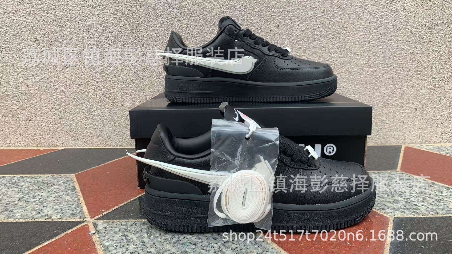 Precio de fábrica Putian puro nivel de cabeza original AF1 Halloween trigo negro y blanco panda baja fuerza aérea No. 1 comercio exterior transfronterizo