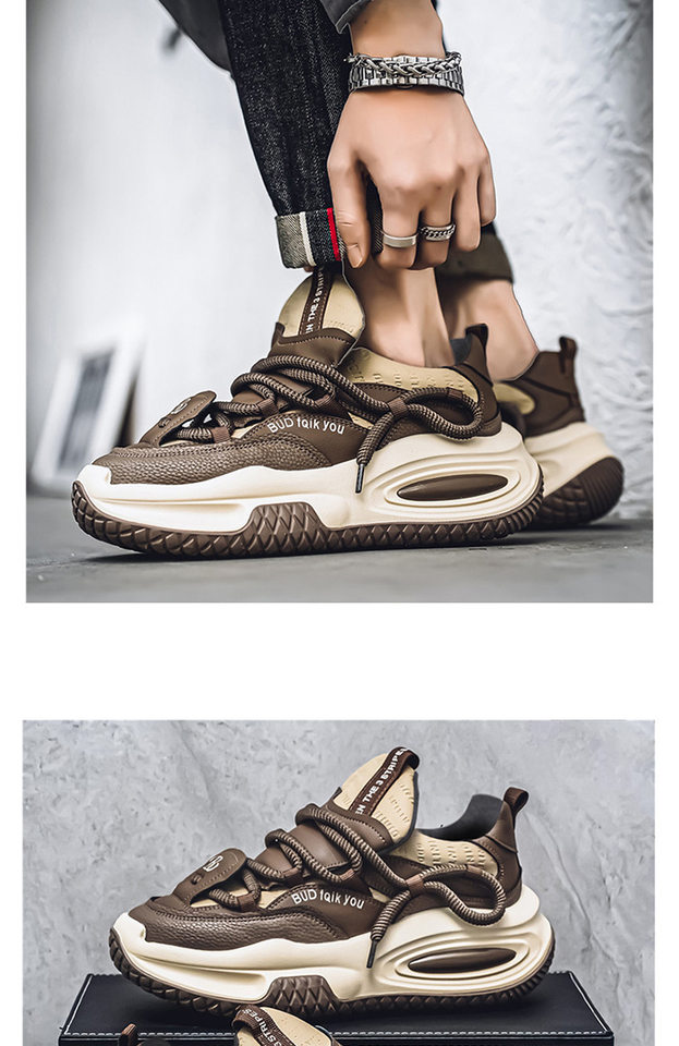 Giày thể thao nam cổ thấp lót lông giữ ấm, đế dày tăng chiều cao, kiểu sneaker dạo phố — X5128- 1m màu xanh lá cây, X5128-1 Kaki, X5128-1 đỏ xanh chi tiết 14