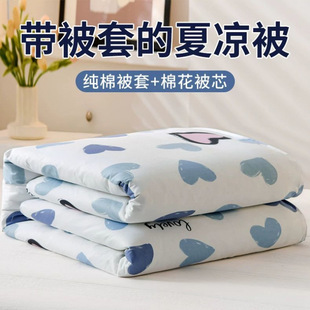 Air Conditioning Quilt Pure Cotton Summer Cool Quilt Xinjiang Cotton Quilt Summer Single Spring & Fall Quilt Cover Machine Washable Thin Quilt