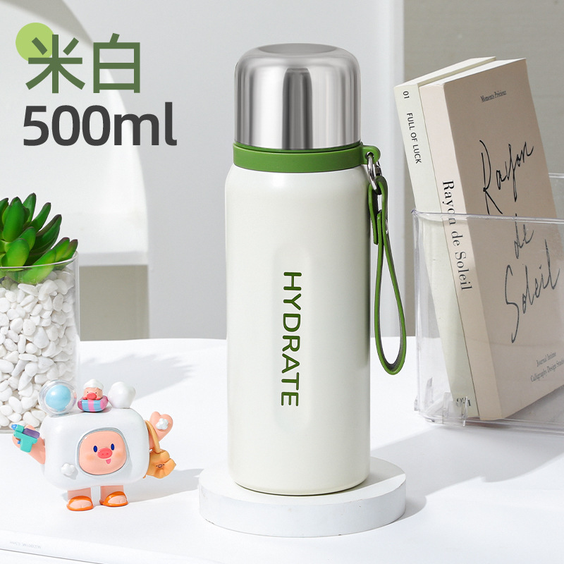 316不锈钢保温杯办公礼品杯大容量一盖双用吸管弹跳杯户外吊带壶|undefined