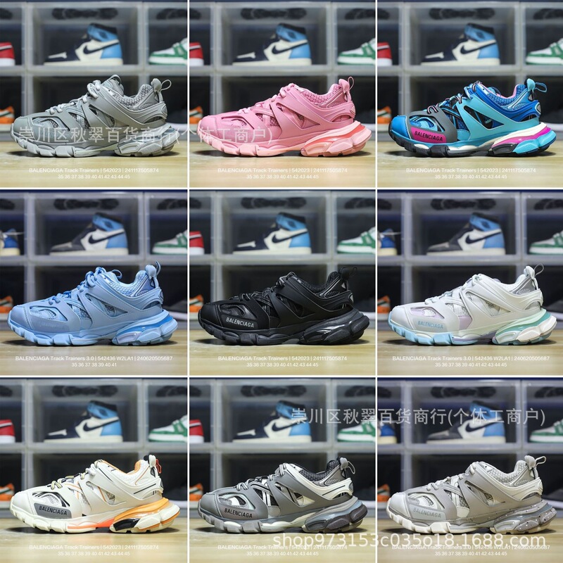 Paris Thick-Soled Dad Shoes Track3.0 Height-Increasing Led Light Original Brand Shoes for Men and Women Outdoor Retro Sports Shoes Paris Thick-Soled Dad Shoes Track3.0 Height-Increasing Led Light Original Brand Shoes for Men and Women Outdoor Retro Sports Shoes