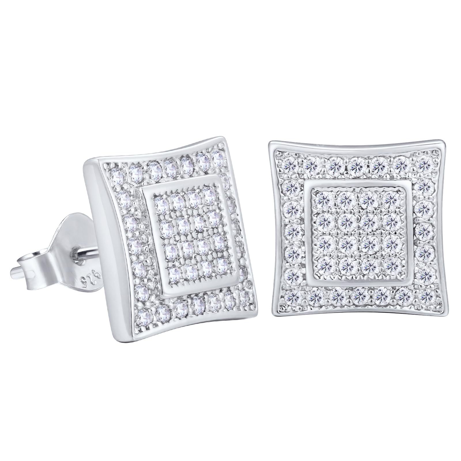 Cool Men’s Stud Earrings. Minimalist Street & Punk Style, Ideal For Casual, Party & Daily Wear. Made Of 316L Stainless Steel, Hypoallergenic, Nickel-_voghion.com
