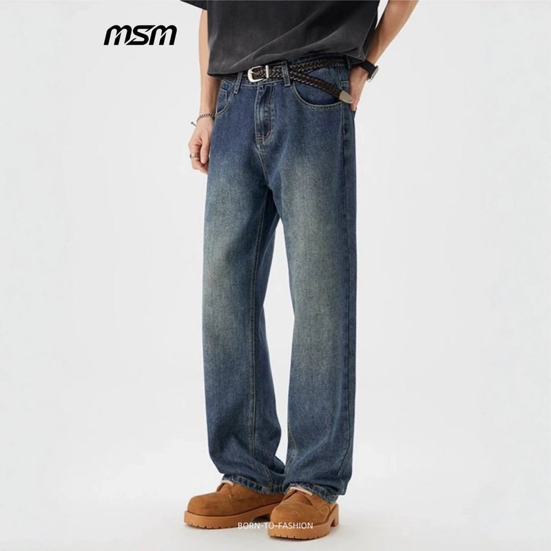 Xintang Denim Capital Men's Summer New Fashion Brand Loose Straight Wide-Leg Versatile Washed Casual Pants Wholesale Xintang Denim Capital Men's Summer New Fashion Brand Loose Straight Wide-Leg Versatile Washed Casual Pants Wholesale