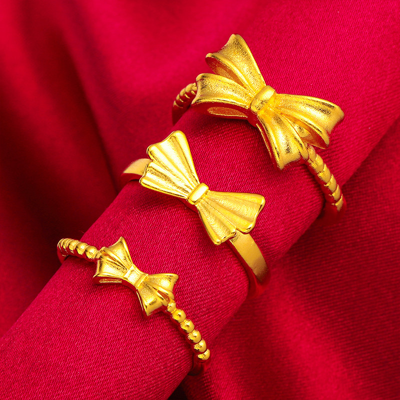 Gold-Shop mit Messing vergoldet Ring Sand Gold Schmuck offenen Bogen Ring Frauen langfristig_voghion.com