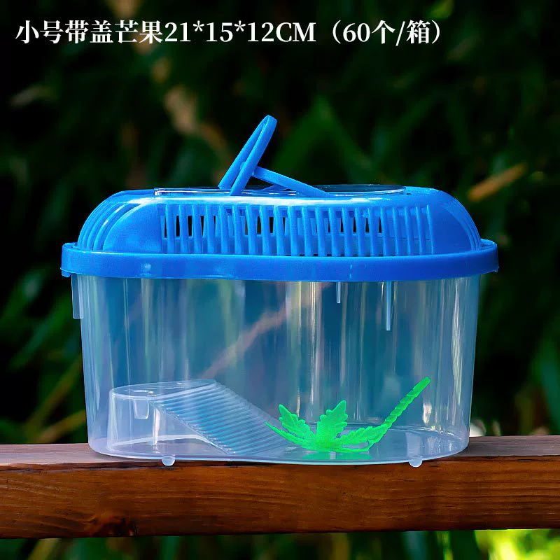 Transparent plastic pet box / small aquarium, portable ventilated tank, multiple sizes 10×7.5–39×28×17 cm