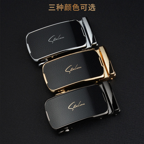 Factory direct sales alloy belt buckle business formal automatic buckle high-end men's mirror belt buckle