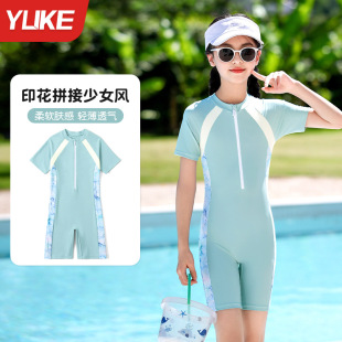 Fashion New Children's Swimsuit 2025 one-piece short sleeve cuk children's school swimming suit cute princess girls swimsuit