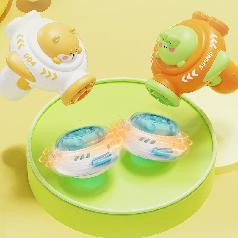 Libélula de bambú luminosa platillo volante giroscopio juguetes para niños catapulta al aire libre pistola de frisbee giratoria competencia al por mayor transfronteriza