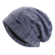 复古男女破洞套头帽 嘻哈包头巾护耳头巾帽 JDU-50H