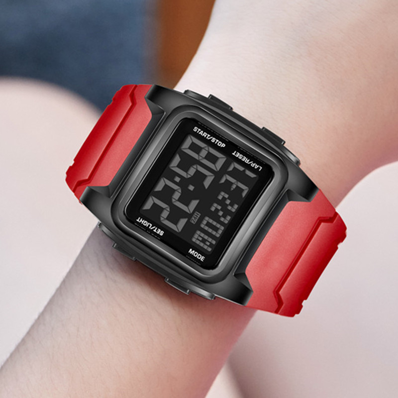 2023 moda multifuncional LED reloj digital deportivo de los hombres reloj electrónico impermeable reloj de estudiante casual de los hombres