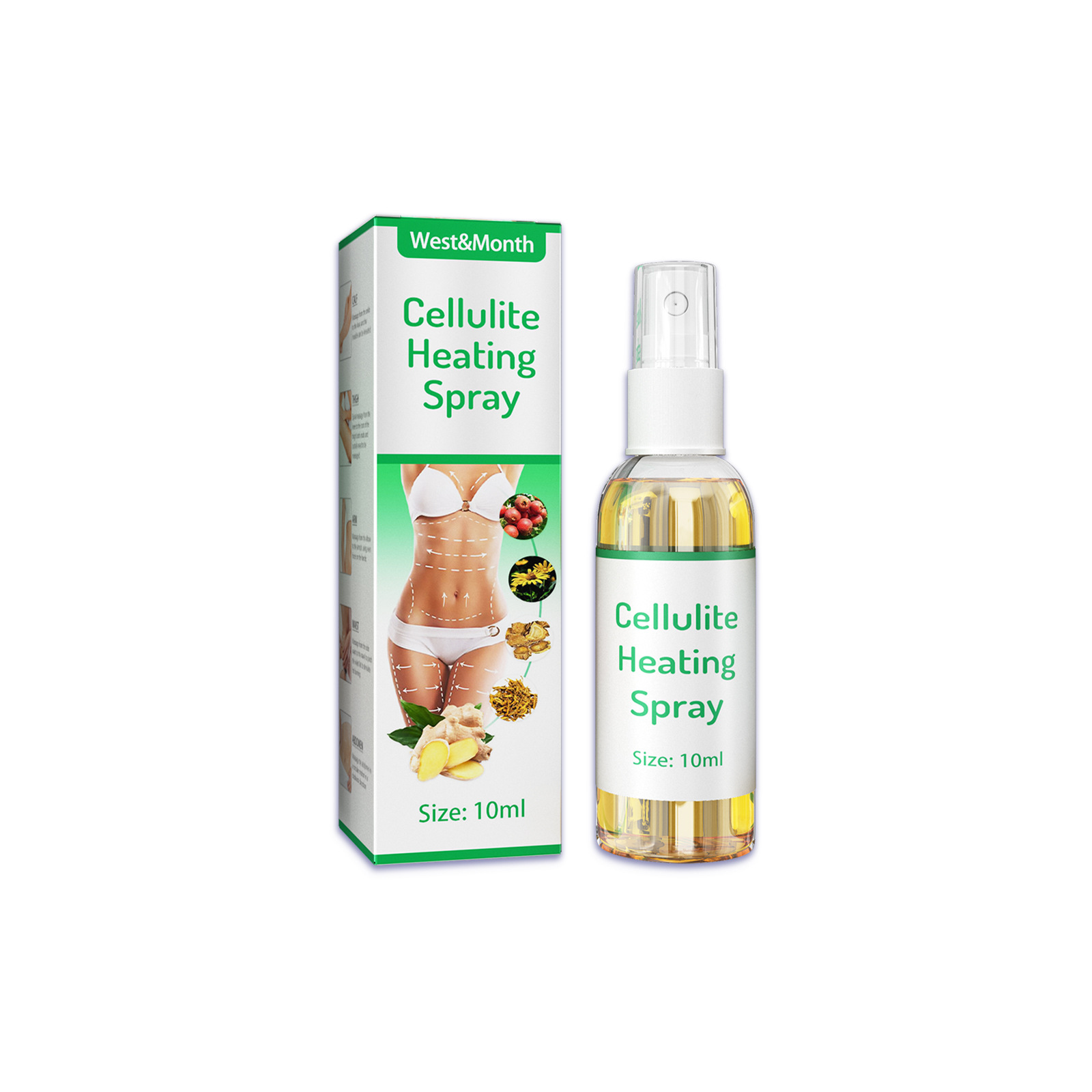 West&Month Body Thigh Muscle Less Big Belly Shaping spray Beauty Slimming essence_voghion.com