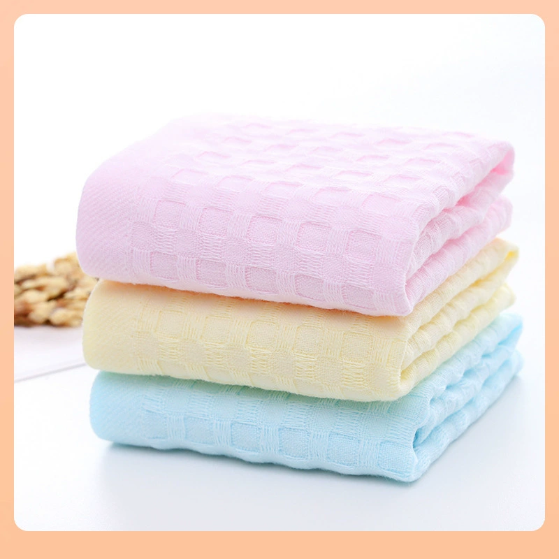 ✅Хлопковое двухслойное марлевое цветное сетчатое квадратное полотенце ананасовое детское полотенце для детского сада