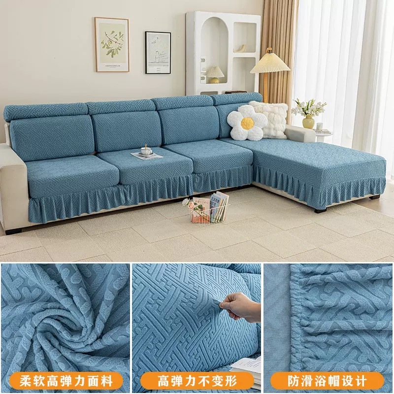 Funda de sofá universal antideslizante y elástica, protectora contra arañazos de gatos, para todas las estaciones.