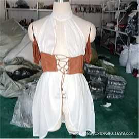 熙若兮西部女郎前开襟绑带套装情趣内衣古风性感制服诱惑