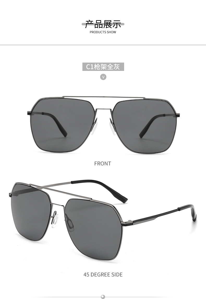 Retro Nylon Polarized Sunglasses Men's European And American Large-frame Glasses display picture 2