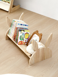 Cartoon Bookshelf Kidsren's Bookshelf Desktop Pure Solid Wood Ins Bay Window Small Bookshelf Floor-Standing Removable Baby Picture Book Shelf
