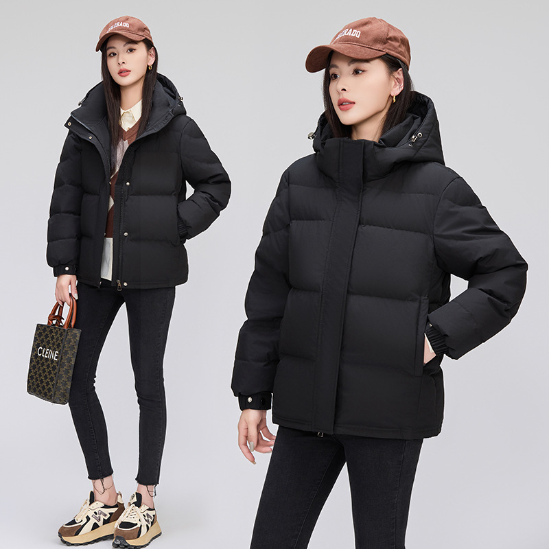 Short down Jacket for Women 2025 Winter New Korean Thickeneded Warm Small White Duck down Jacket