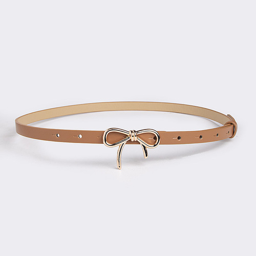 Feminine versatile decorative bow belt for women, thin belt with women's universal belt