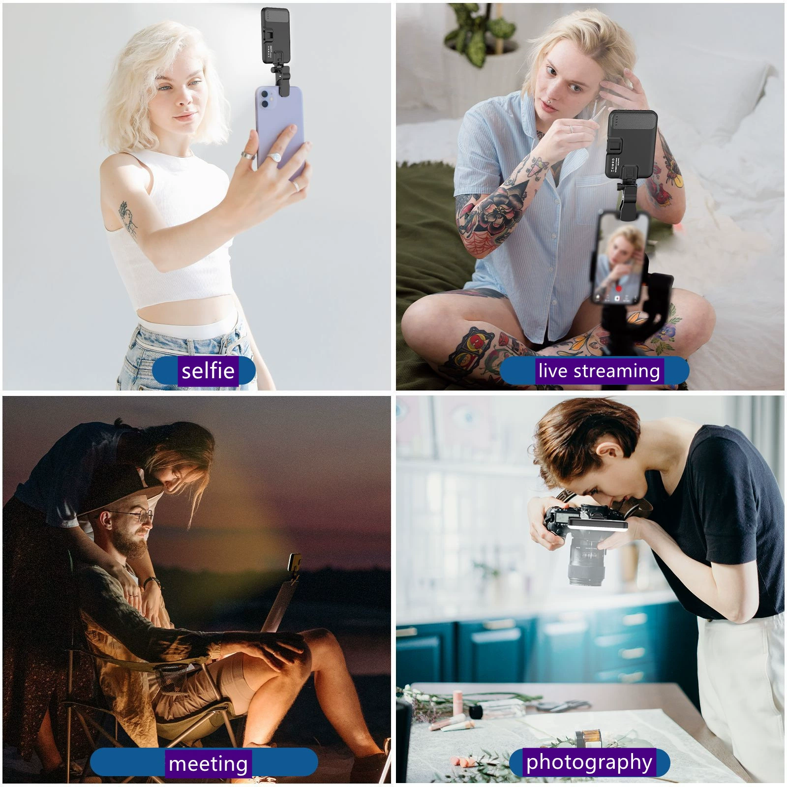Mobile phone, handheld fill light, lamp for photo sessions