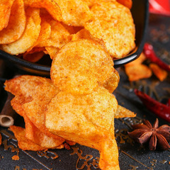 Guizhou Specialty Spicy Potato Chips Yam Chips Snack Small Food Spicy Crispy Potato Chips 15g Wholesale