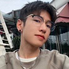 小红书张翰同款男士痞帅商务眼镜架可配近视TR防蓝光可配镜平光镜