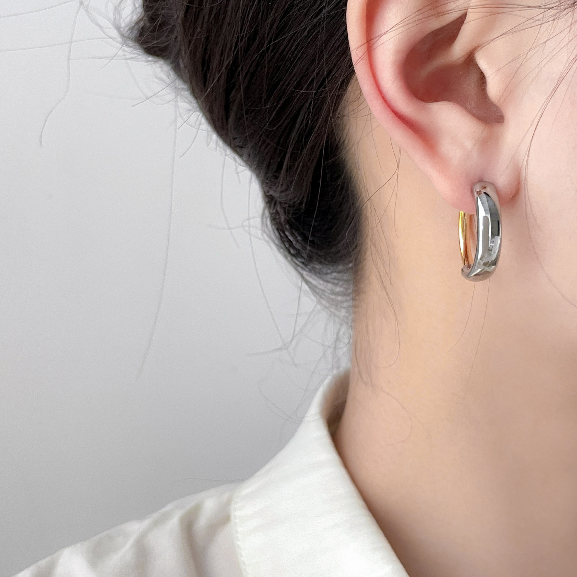 18g Weight Titanium Steel Ear Needle Material Earrings Classification 1 Piece Quantity Holiday, Daily Occasion Titanium Steel Material Geometric Pattern Women's Gender Casual, Simple Style Style 1 Piece Casual Simple Style Geometric Titanium Steel Earrings 12