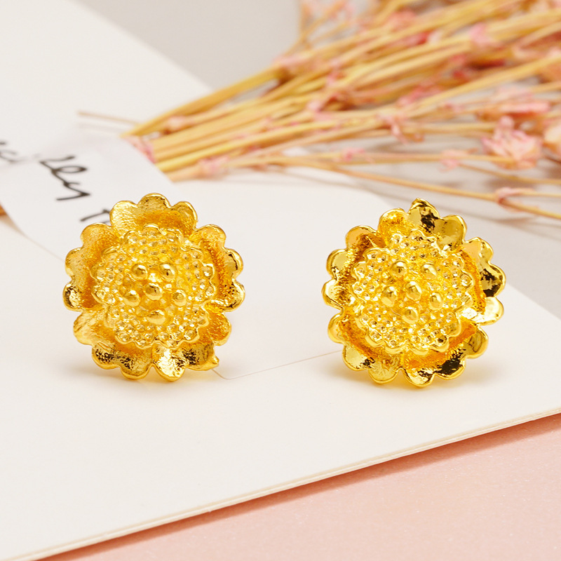 Pendientes de flores redondas