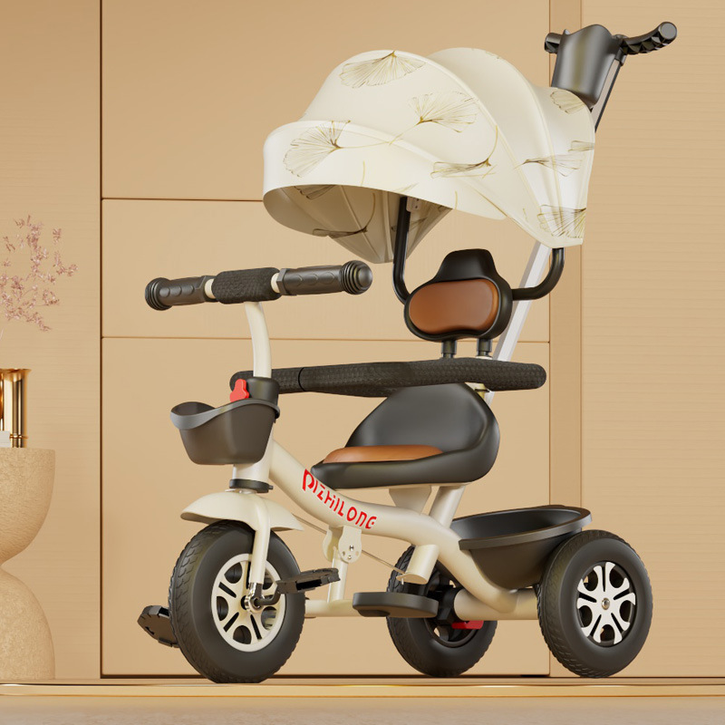 Asiento suave grande triciclo para niños bicicleta 1-3-5 años cochecito ligero bicicleta bebé bicicleta