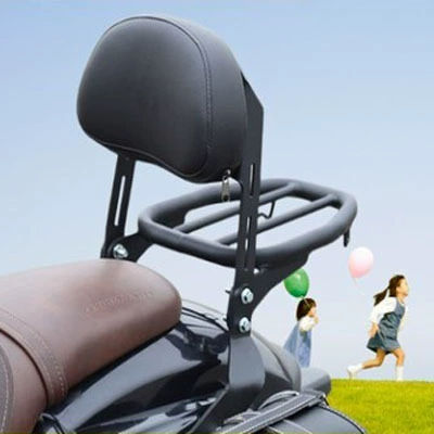 Motorcycle tail, Qianjiang Qj Flash Other - flash-150250-curved-backrest-with-shelf-black-pad