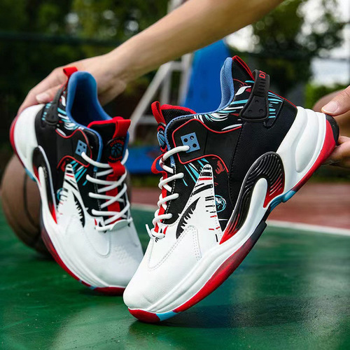 Men's Shoes  Fashion New Teenagers Breathable Thick-soled Basketball Shoes Trendy Shoes Sports Shoes Student Casual Running Shoes