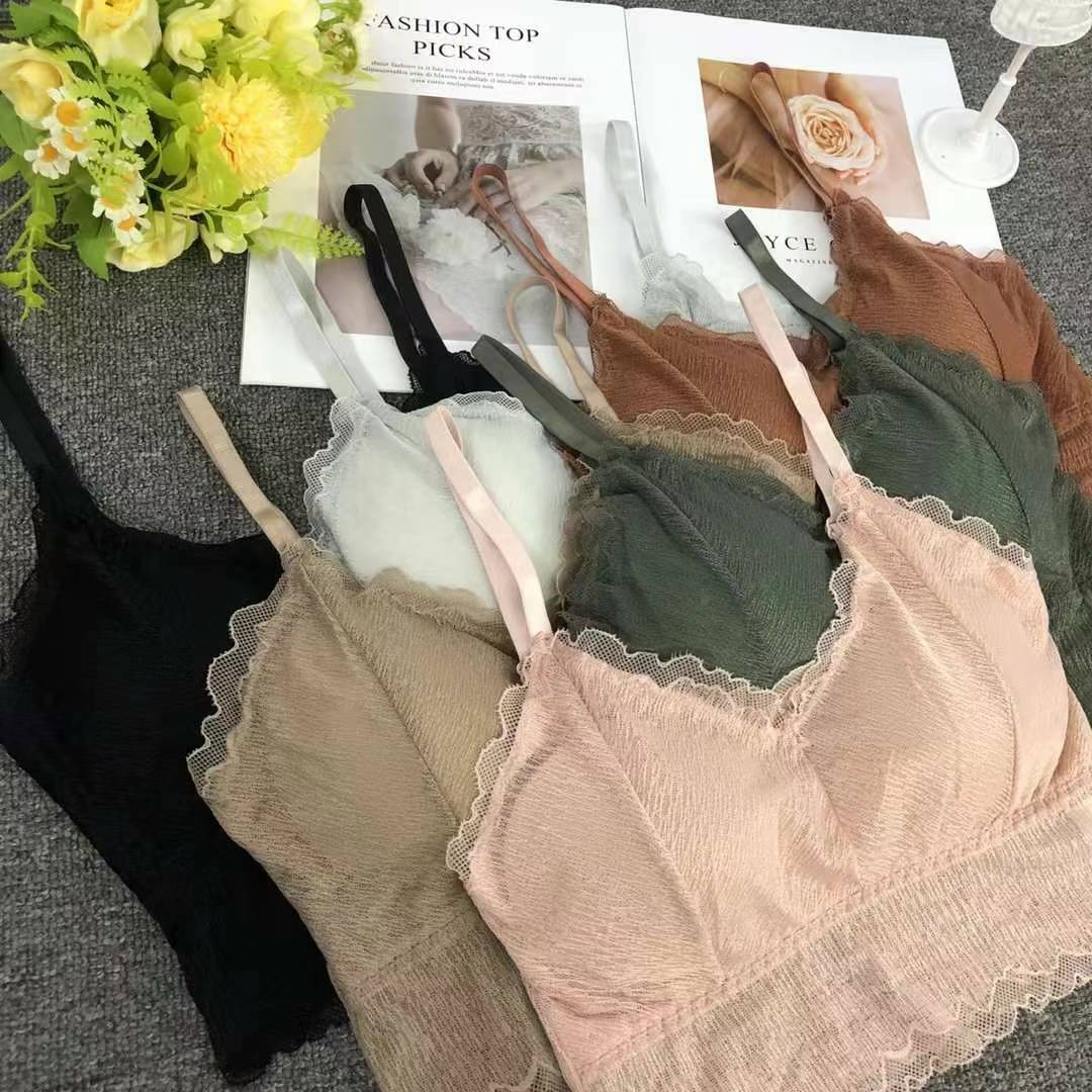 Nuevo encaje de alta calidad, chaleco de mujer, sin anillo de acero, cómodo sujetador, ropa interior deportiva, mujer al por mayor.