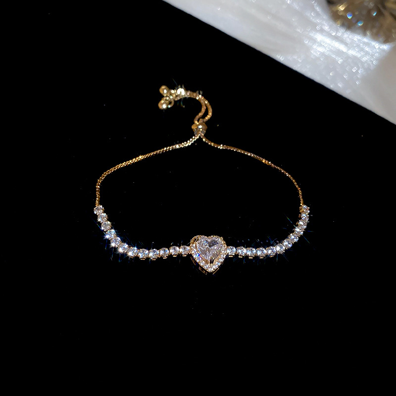 2025 nueva pulsera de diseño de amor de diamantes de color pulsera de moda exquisita ins joyería de alta calidad de lujo ligero al por mayor