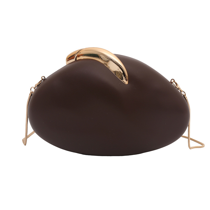 Unique Oval Acrylic Handbag For Women 2025 New Arrival European & American Fashion Niche Shoulder Bag Chain Evening Bag - Thumbnail 8