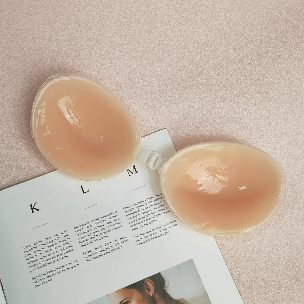Невидимая силиконовая чашка бюстгальтера с клеевойAdhesive, повторно используемая наклейка-упор, размеры A–D, нюд/черный/розовый