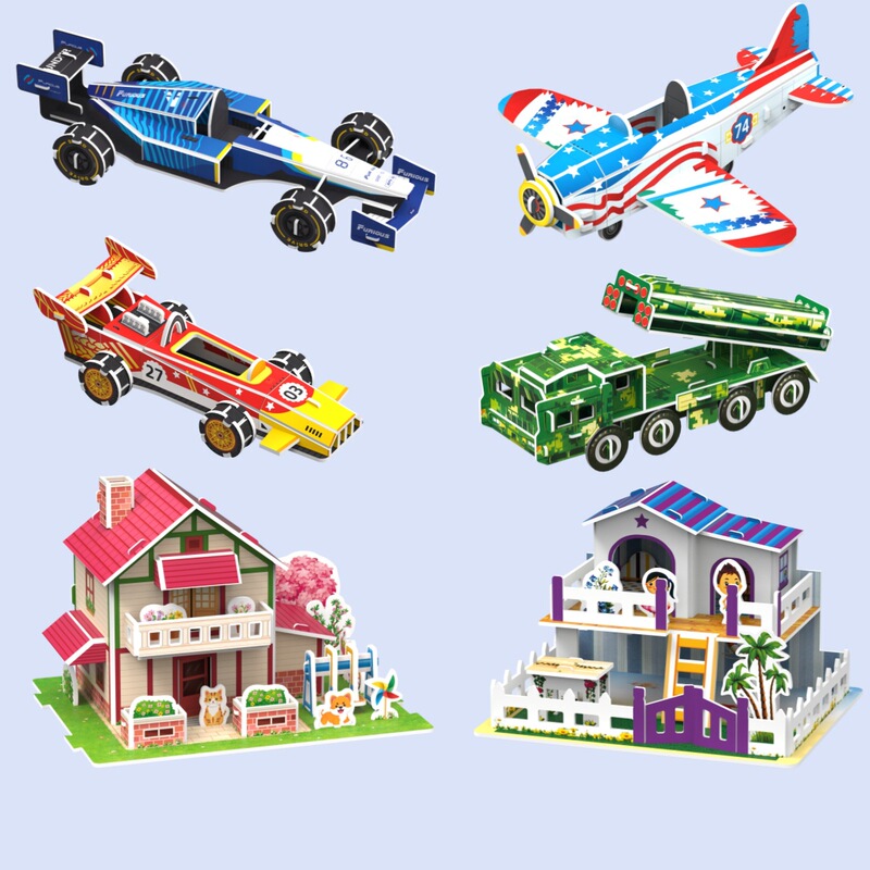 Children's 3d 3d puzzle toys 3 to 6 years old house Princess building blocks puzzle boys and girls 3diy handmade small house Children's 3d 3d puzzle toys 3 to 6 years old house Princess building blocks puzzle boys and girls 3diy handmade small house