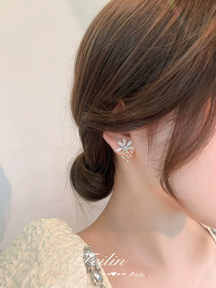 Серьги (Baoyu) S925 серебряные штифты с бантом и микроинкрустацией, малый яркий модный стиль