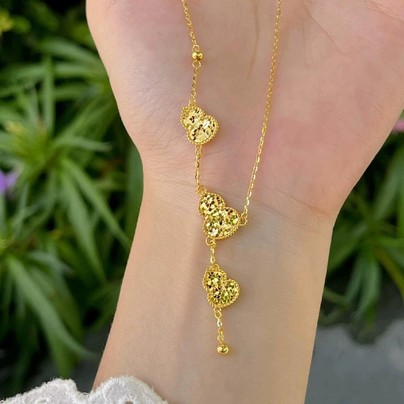 Negozio di oro con eredità di gioielli in oro, collana pendente a forma di zucca a forma di squame di drago_voghion.com