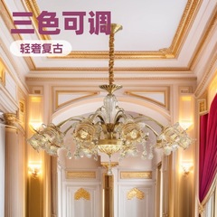 欧式全铜吊灯客厅灯主灯美式轻奢复式楼餐厅灯卧室灯书房灯批发