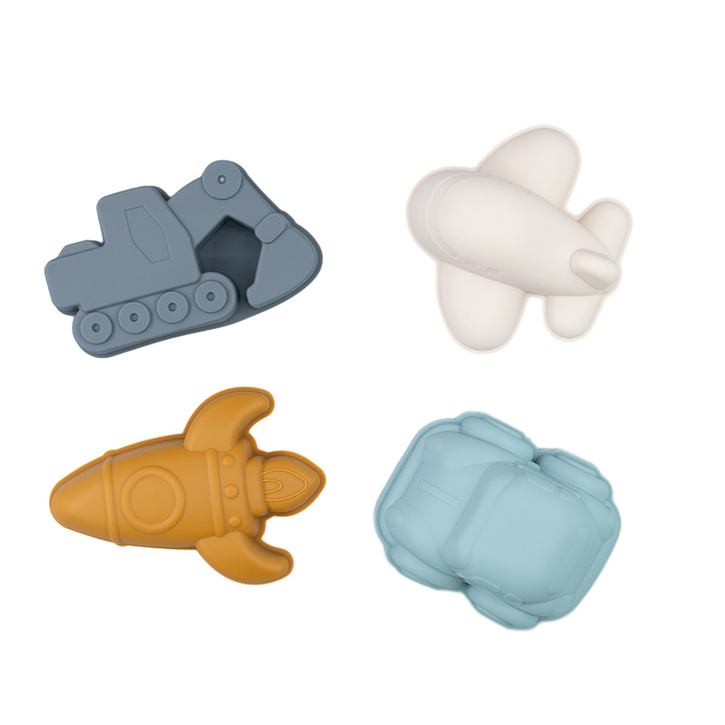 Jugar herramientas de arena Material de silicona Cubo de arena junto al mar Jugar herramientas de arena silicone beach toys